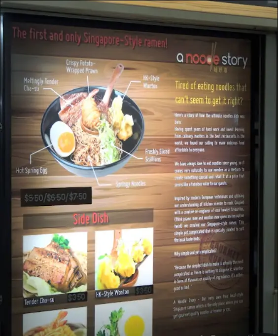 A Noodle Story Singapore Menu Prices