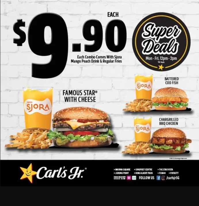 CARLS JR SINGAPORE MENU