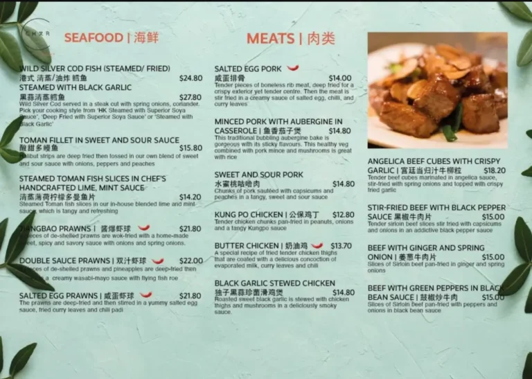 CHAR RESTAURANT SINGAPORE MENU PRICES