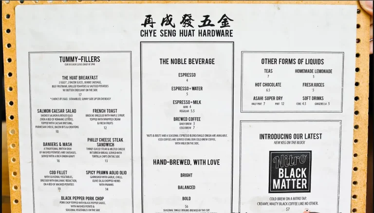 CHYE SENG HUAT SINGAPORE MENU PRICES