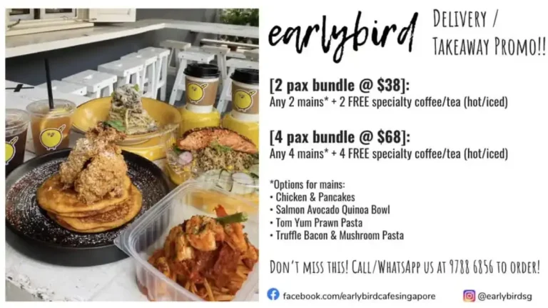 EARLYBIRD SINGAPORE MENU PRICES