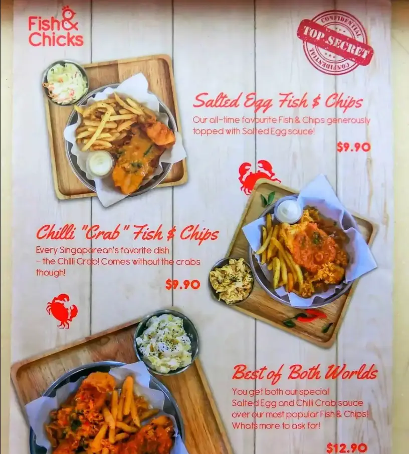 FISH & CHICKS SINGAPORE MENU