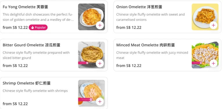 FIVE STAR SINGAPORE MENU PRICES