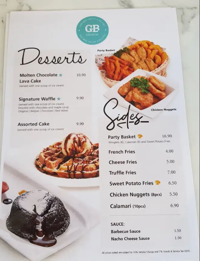 GOOD BITES SINGAPORE MENU