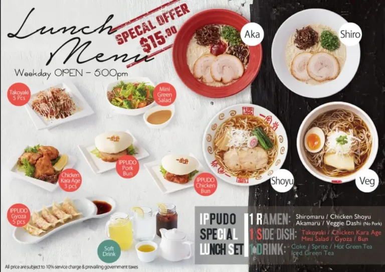 IPPUDO SINGAPORE MENU PRICES