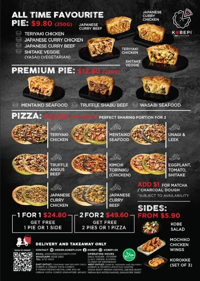 KOBEPI SINGAPORE MENU PRICES