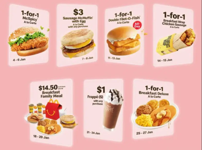 MCDONALD’S SINGAPORE MENU