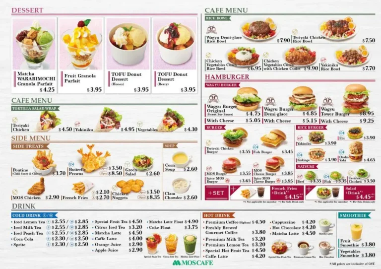 MOS BURGER SINGAPORE MENU PRICES