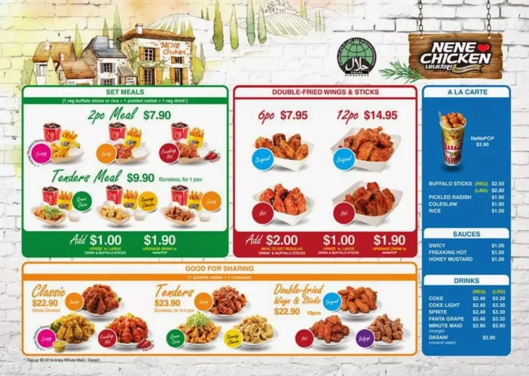 NENE CHICKEN SINGAPORE MENU PRICES