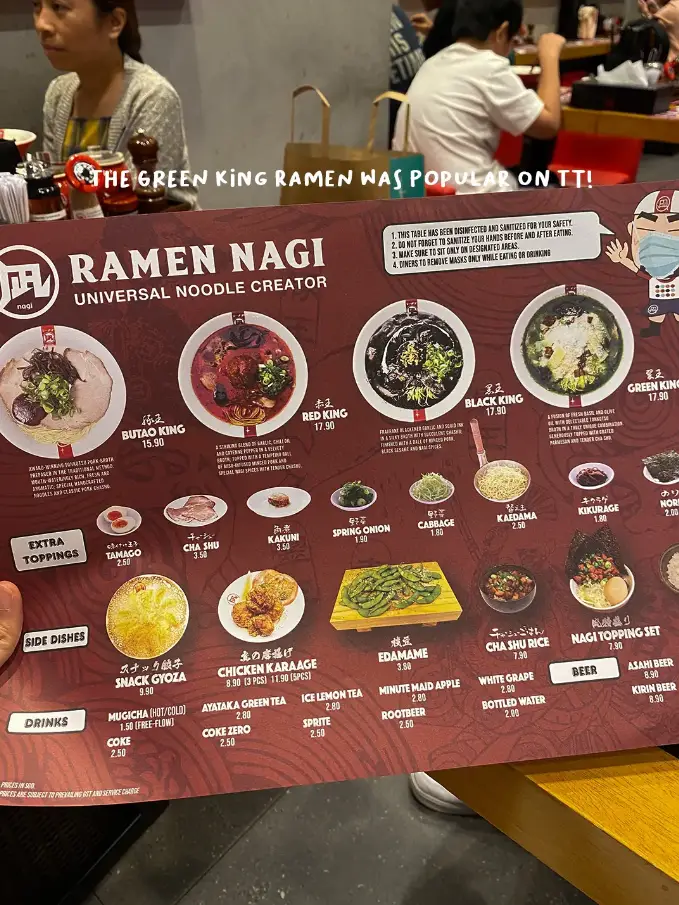 RAMEN NAGI SINGAPORE MENU