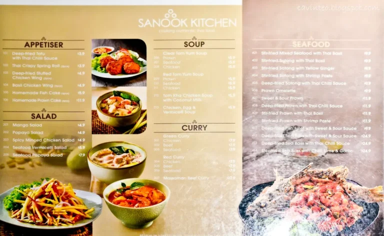 SANOOK KITCHEN SINGAPORE MENU PRICES