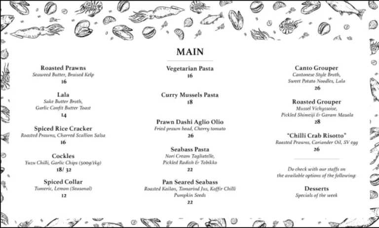 SCALED SINGAPORE MENU PRICES