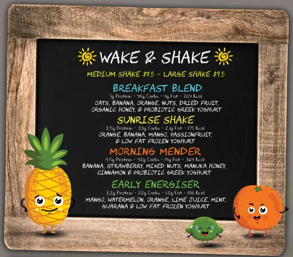 SHAKE FARM SINGAPORE MENU