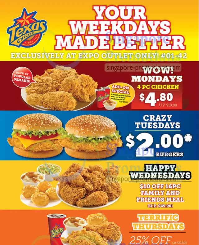 TEXAS CHICKEN SINGAPORE MENU