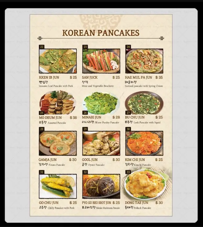 TODAMGOL SINGAPORE MENU