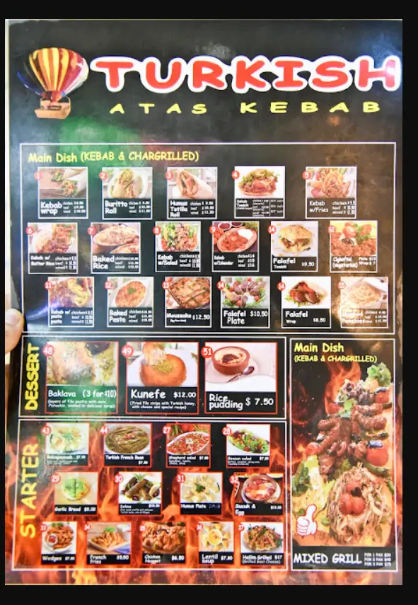 TURKISH KEBAB SINGAPORE MENU