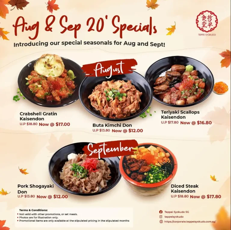 Teppei Singapore Menu Prices